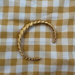 Mejuri Twisted Gold Cuff Bracelet